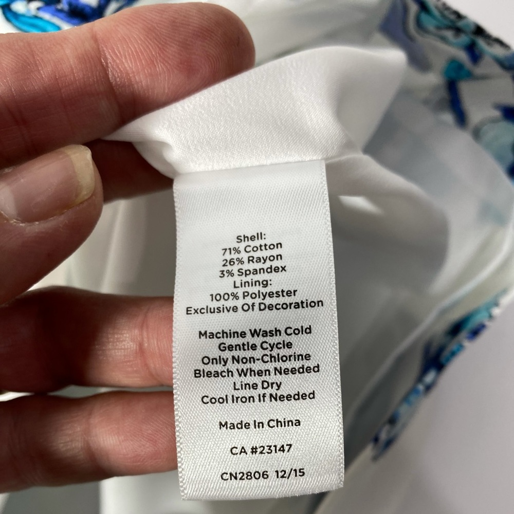Talbots NWT’s Skirt, Mini, Pencil, Blue and White, Size 6 - Picture 10 of 11
